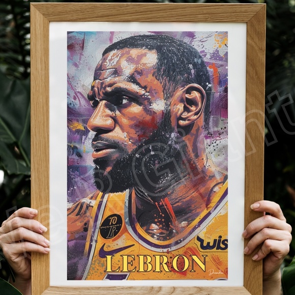 Lebron James Poster 11x17 Print Los Angeles Lakers NBA Legend Lebron James - Picture 1 of 2